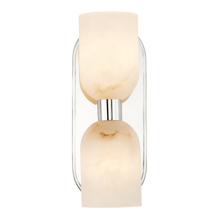 Alora lucian WV338902PNAR Wall Light - Polished Nickel/Alabaster