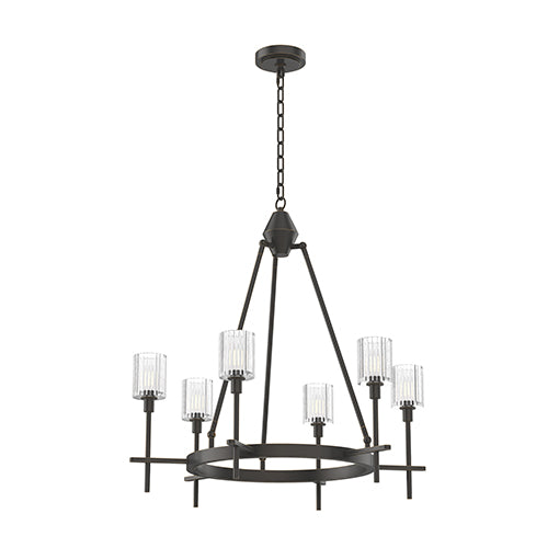Alora CH314306UBRC CH314306UBRC Chandelier Light - Ribbed Crystal/Urban Bronze