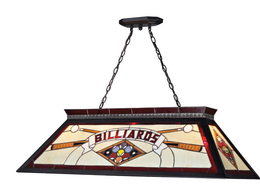 Z-Lite Tiffany Billiard KD27RED Pendant Light - Matte Black