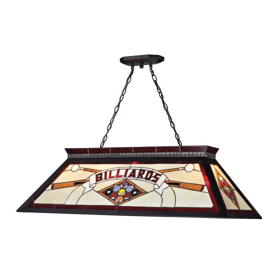 Z-Lite Tiffany Billiard KD27RED Pendant Light - Matte Black
