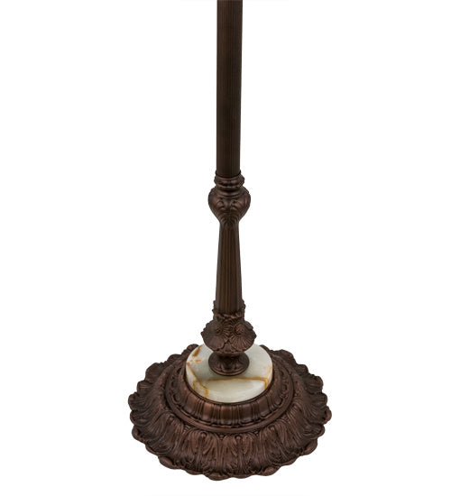 Meyda Tiffany Lighting 13349 Victorian One Light Bridge Arm Floor Base Hardware Lamp Bronze / Dark