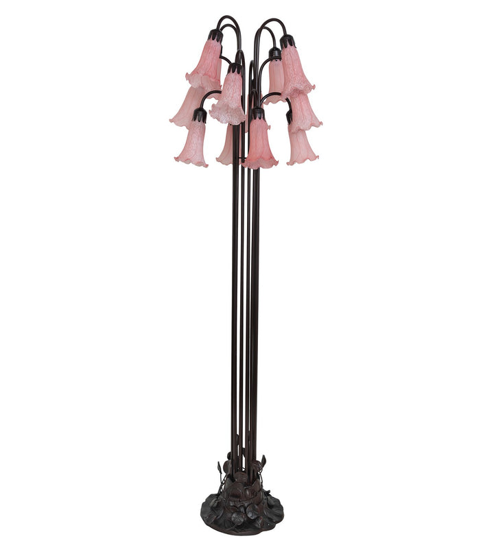 Meyda Tiffany Lighting 15870 Pink 12 Light Floor Lamp Lamp Bronze / Dark