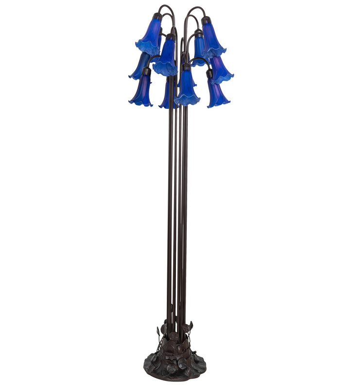 Meyda Tiffany Lighting 15895 Blue 12 Light Floor Lamp Lamp Bronze / Dark