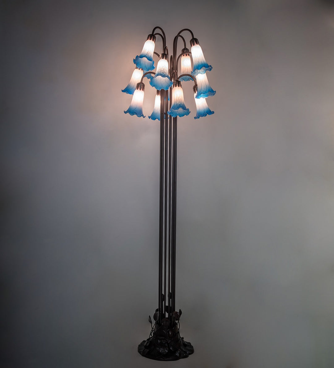 Meyda Tiffany Lighting 15954 Pink/Blue 12 Light Floor Lamp Lamp Bronze / Dark