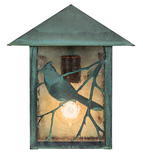 Meyda Tiffany Lighting 37386 Seneca One Light Wall Sconce Outdoor Verde