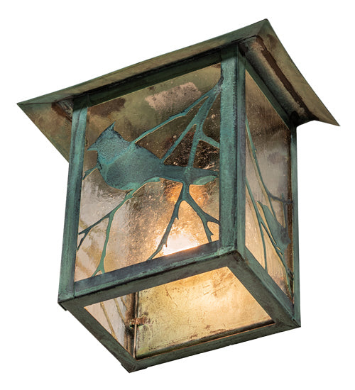 Meyda Tiffany Lighting 37386 Seneca One Light Wall Sconce Outdoor Verde