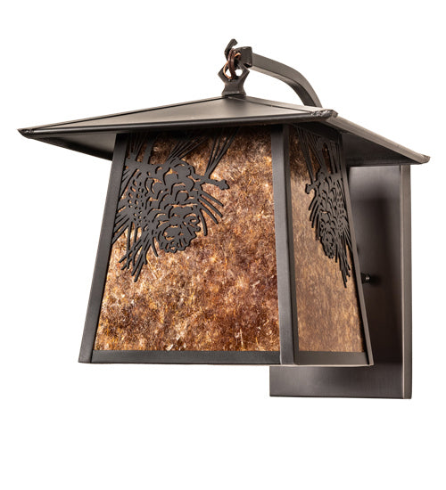 Meyda Tiffany Lighting 50573 Stillwater One Light Wall Sconce Outdoor Bronze / Dark