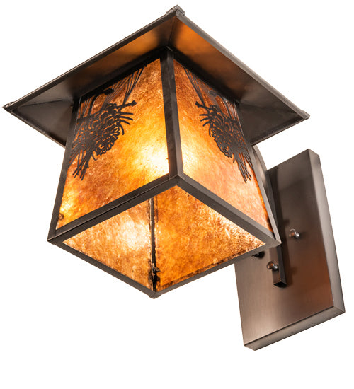 Meyda Tiffany Lighting 50573 Stillwater One Light Wall Sconce Outdoor Bronze / Dark