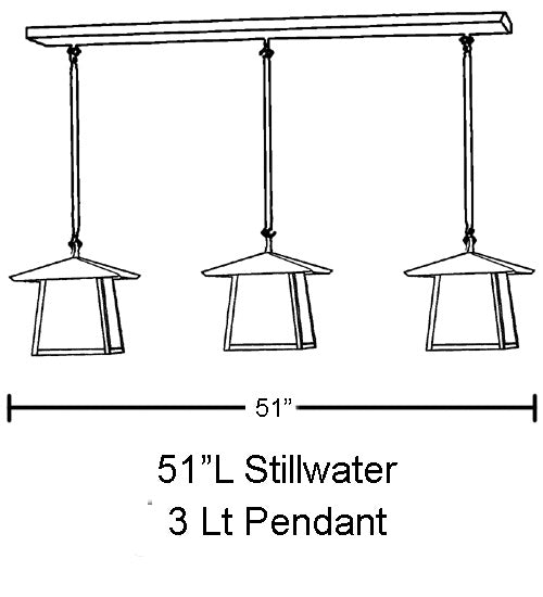 Meyda Tiffany Stillwater 51783 Pendant Light - Craftsman Brown