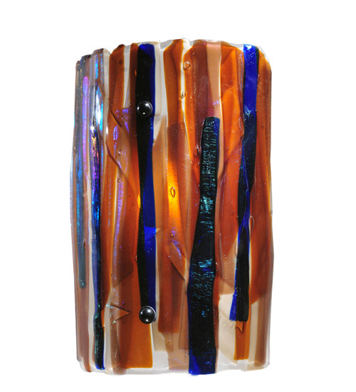 Meyda Tiffany Metro Fusion 117012 Wall Light - Amber/Beige/Smoke/Irid Blue