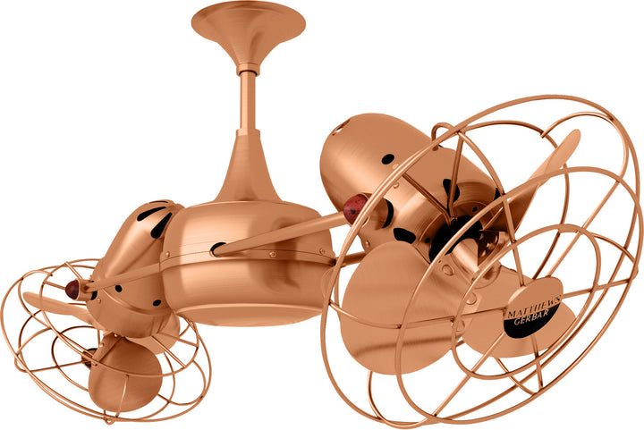 Matthews Fan Company Duplo-Dinamico DD-BRCP-MTL Ceiling Fan 13 - Brushed Copper, Brushed Copper/