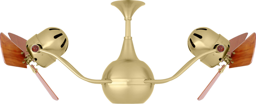 Matthews Fan Company Vent-Bettina VB-BRBR-WD Ceiling Fan 16 - Brushed Brass, Mahogany/