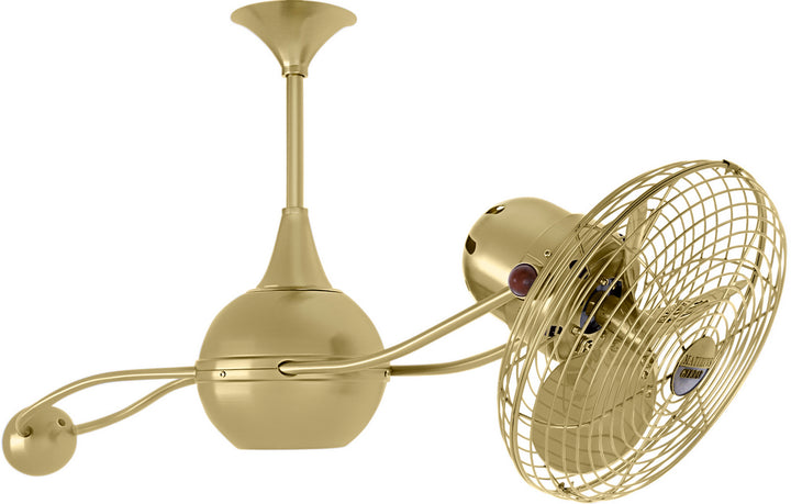 Matthews Fan Company Brisa 2000 B2K-BRBR-MTL Ceiling Fan 13 - Brushed Brass, Brushed Brass/