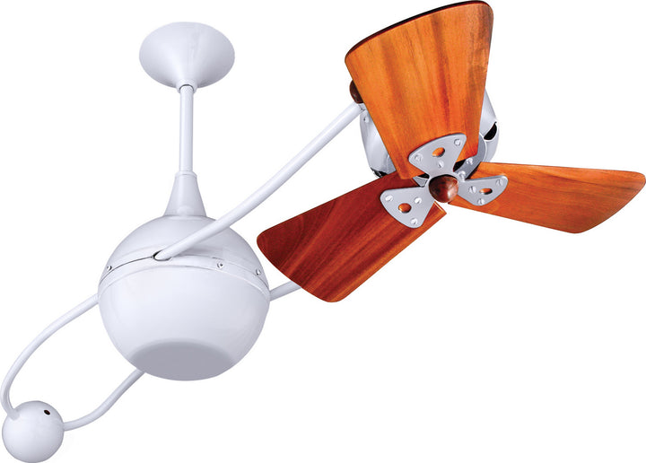 Matthews Fan Company Brisa 2000 B2K-WH-WD Ceiling Fan 16 - Gloss White, Mahogany/