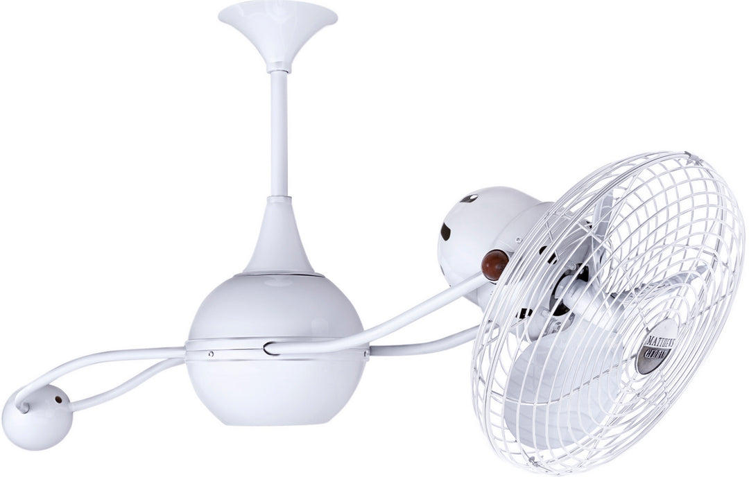 Matthews Fan Company Brisa 2000 B2K-WH-MTL Ceiling Fan 13 - Gloss White, White/