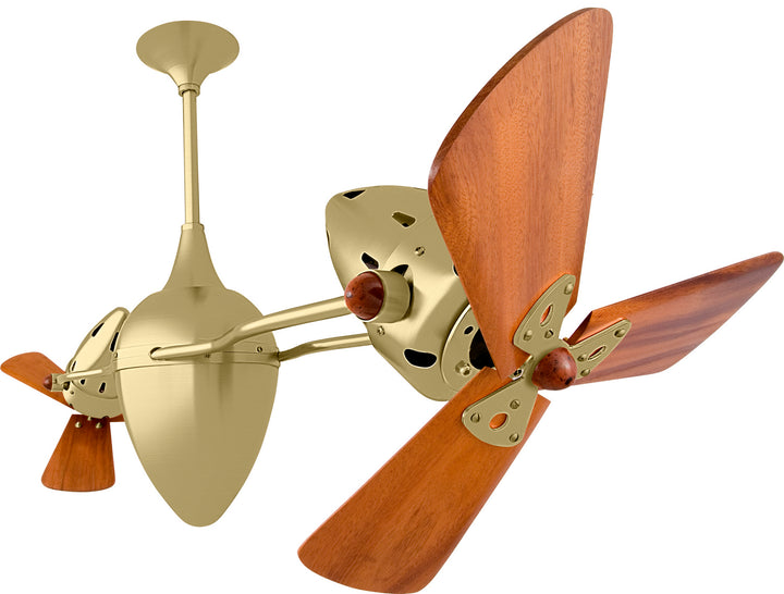 Matthews Fan Company Ar Ruthiane AR-BRBR-WD Ceiling Fan 16 - Brushed Brass, Mahogany/