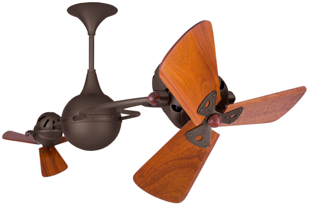 Matthews Fan Company Italo Ventania IV-BZZT-WD Ceiling Fan 16 - Bronzette, Mahogany/