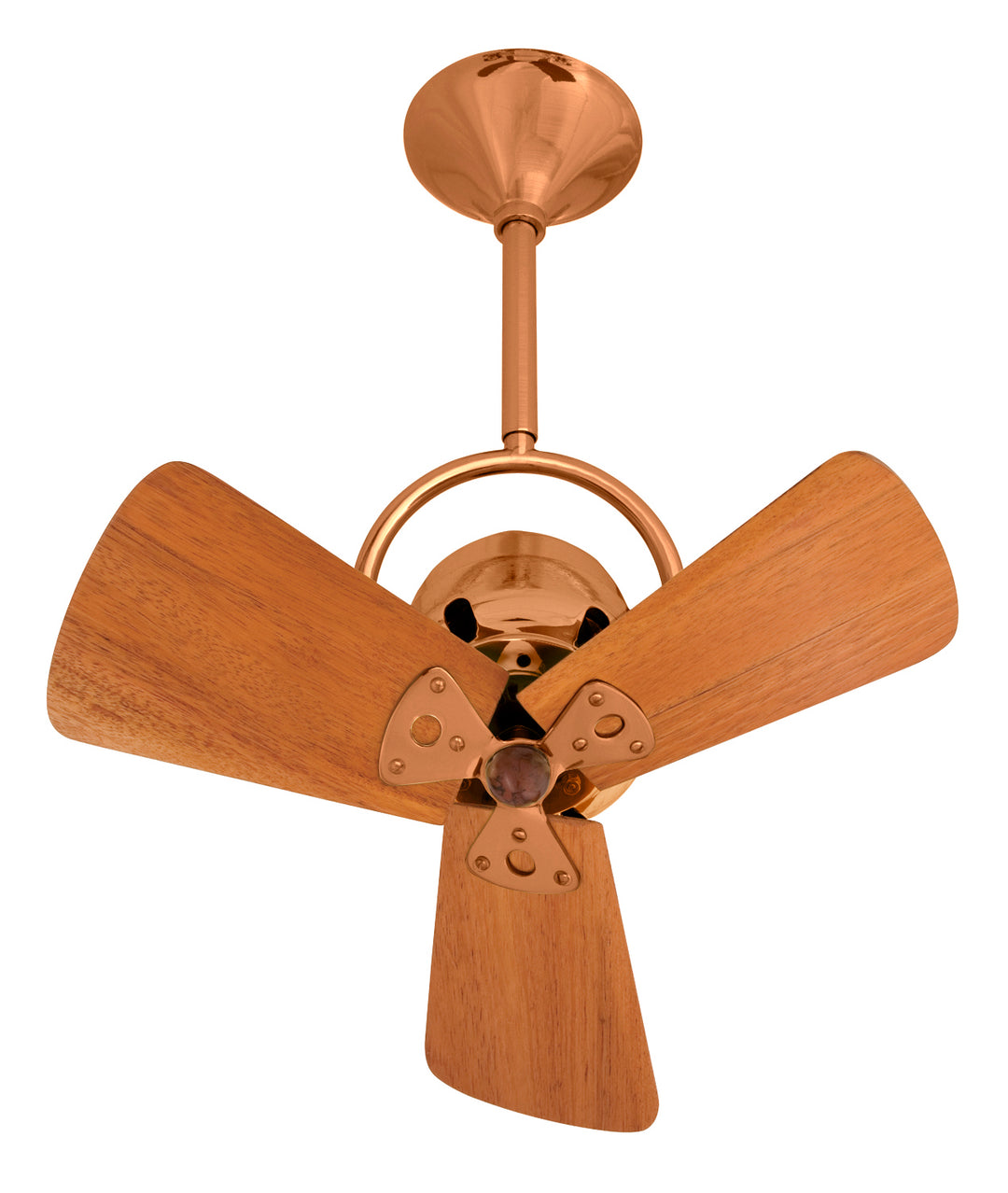 Matthews Fan Company Bianca Direcional BD-BRCP-WD Ceiling Fan 16 - Brushed Copper, Mahogany/