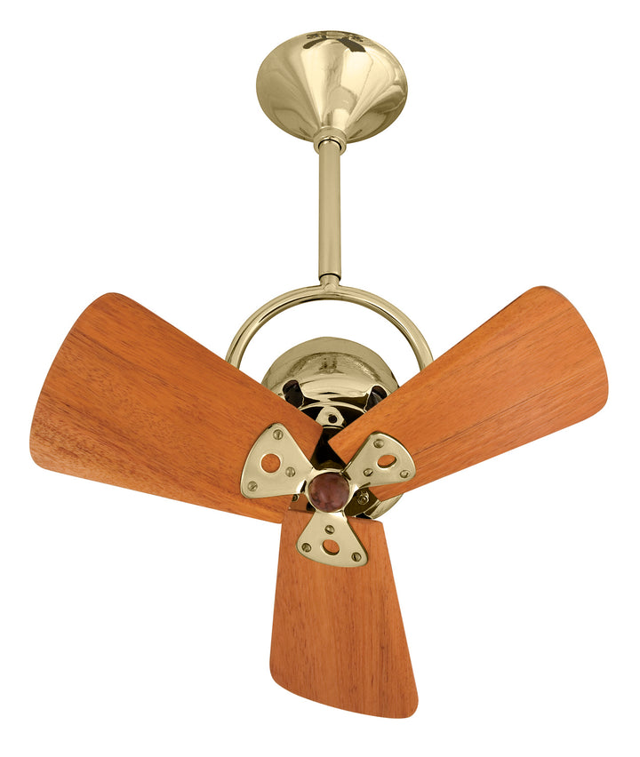 Matthews Fan Company Bianca Direcional BD-PB-WD Ceiling Fan 16 - Polished Brass, Mahogany/