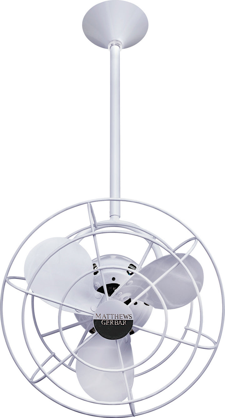 Matthews Fan Company Bianca Direcional BD-WH-MTL Ceiling Fan 13 - Gloss White, White/