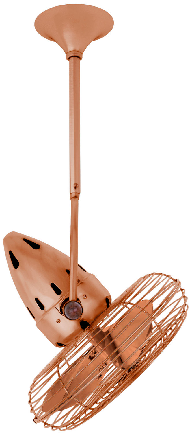 Matthews Fan Company Jarold Direcional JD-BRCP-MTL Ceiling Fan 13 - Brushed Copper, Brushed Copper/