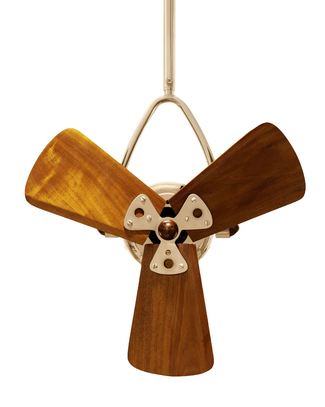 Matthews Fan Company Jarold Direcional JD-PB-WD Ceiling Fan 16 - Polished Brass, Mahogany/