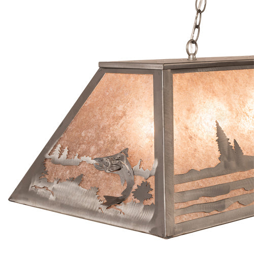 Meyda Tiffany Leaping Trout 65178 Pendant Light - Steel