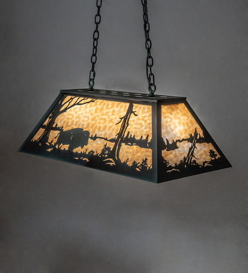 Meyda Tiffany Buffalo 67748 Pendant Light - Antique Copper, Verdigris