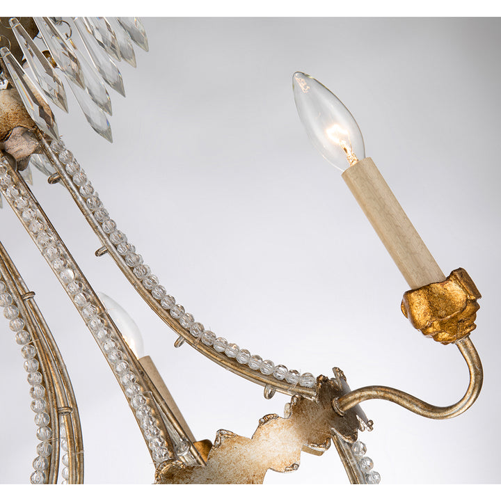 Lucas+McKearn Lemuria Ch1035-3 Chandelier Light - Distressed Silver and Gold