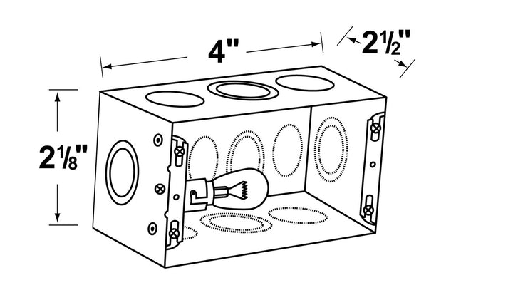 Corona Lighting CX-731B  Box Without Lamp Utility Light White