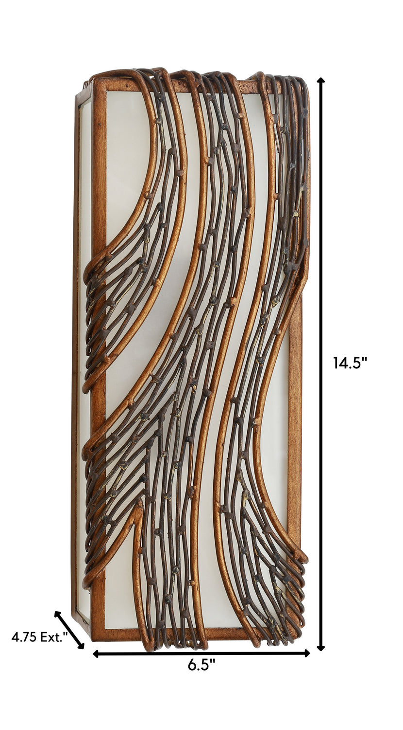 Varaluz Flow 240W02HO Wall Sconce Light - Hammered Ore