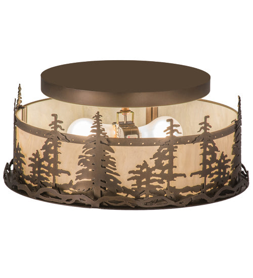 Meyda Tiffany Tall Pines 164390 Ceiling Light - Antique Copper
