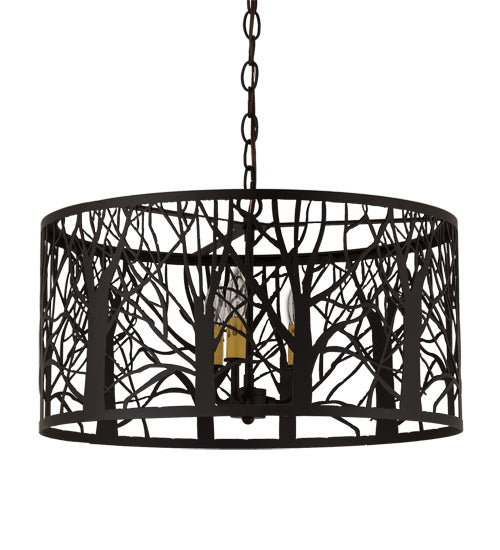 Meyda Tiffany Winter Maple 163607 Chandelier Light - Oil Rubbed Bronze