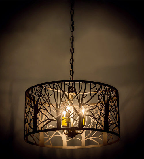 Meyda Tiffany Winter Maple 163607 Chandelier Light - Oil Rubbed Bronze