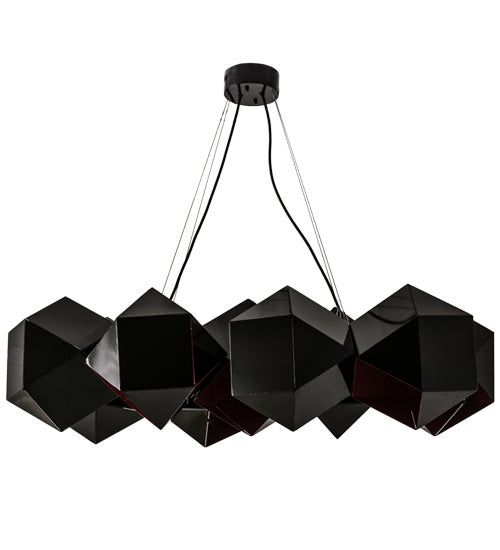 Meyda Tiffany Vierzehn 164481 Pendant Light - Mirror Black/Striking Violet
