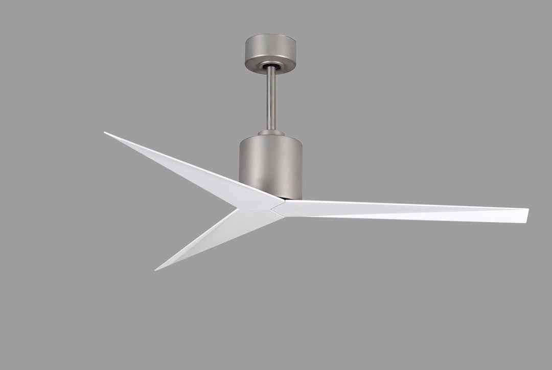 Matthews Fan Company Eliza EK-BN-WN Ceiling Fan 56 - Brushed Nickel, Walnut Tone/