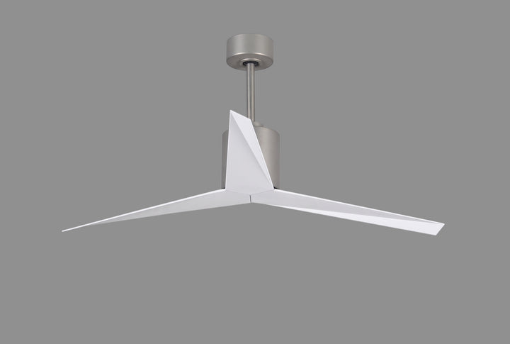 Matthews Fan Company Eliza EK-BN-WN Ceiling Fan 56 - Brushed Nickel, Walnut Tone/