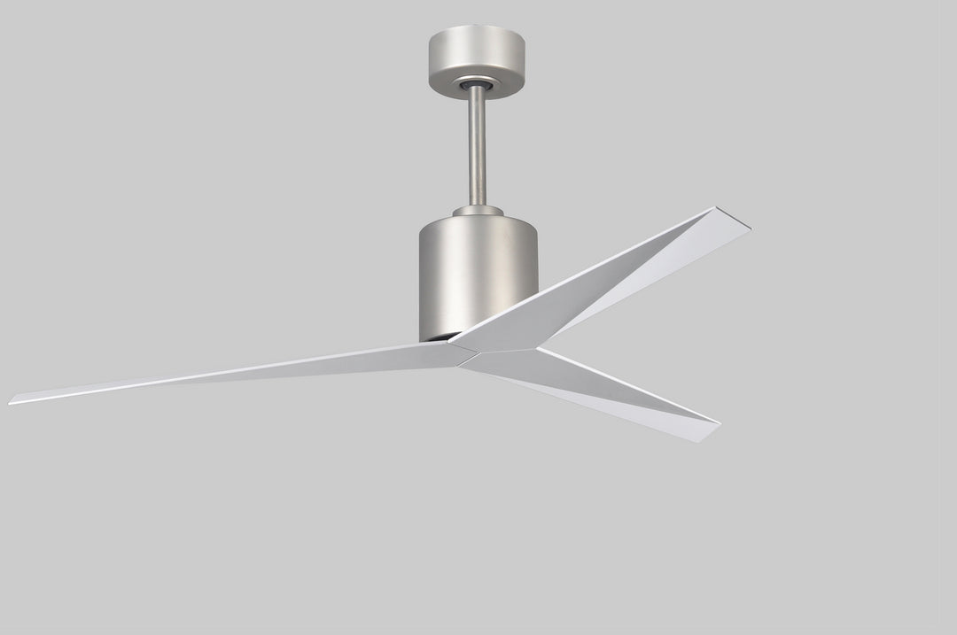 Matthews Fan Company Eliza EK-BN-WN Ceiling Fan 56 - Brushed Nickel, Walnut Tone/