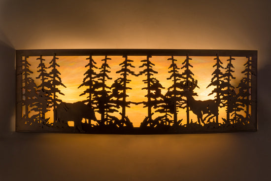 Meyda Tiffany Tall Pines 162578 Bath Vanity Light 36 in. wide - Antique Copper