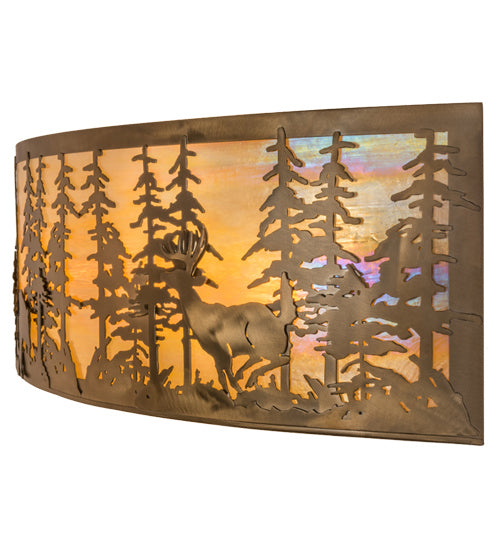 Meyda Tiffany Tall Pines 162578 Bath Vanity Light 36 in. wide - Antique Copper