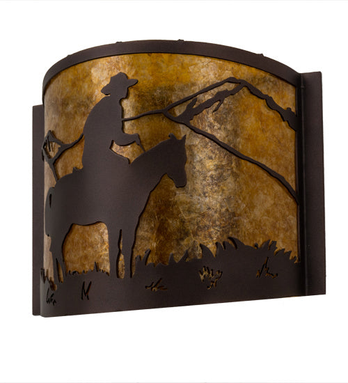 Meyda Tiffany Cowboy 163105 Wall Light - Mahogany Bronze