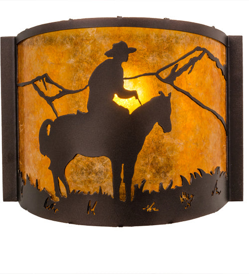 Meyda Tiffany Cowboy 163105 Wall Light - Mahogany Bronze