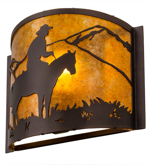 Meyda Tiffany Cowboy 163105 Wall Light - Mahogany Bronze