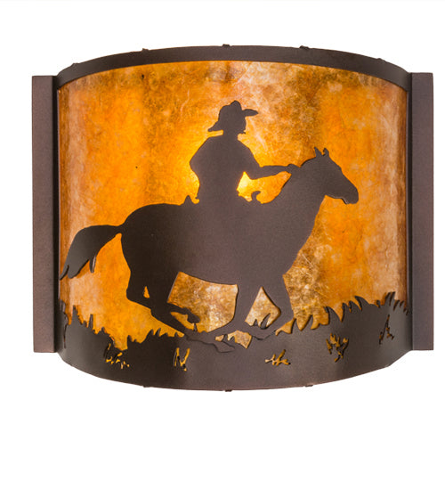 Meyda Tiffany Cowboy 163112 Wall Light - Mahogany Bronze