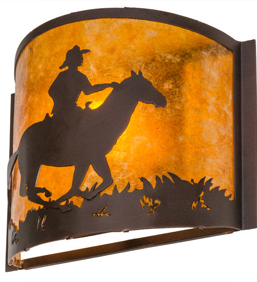 Meyda Tiffany Cowboy 163112 Wall Light - Mahogany Bronze