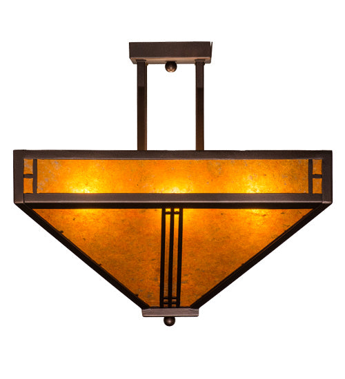 Meyda Tiffany Prairie Loft 163125 Ceiling Light - Mahogany Bronze