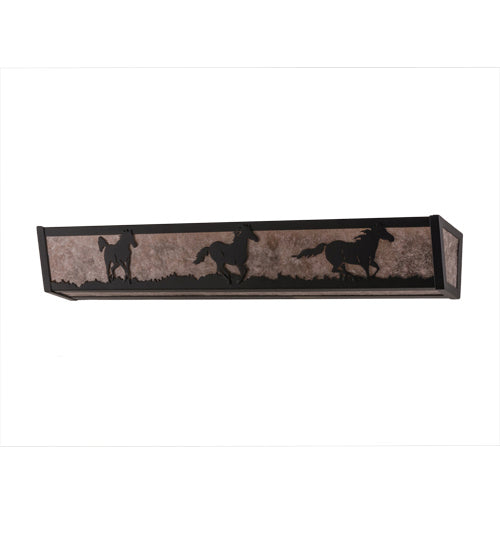 Meyda Tiffany Running Horses 165969 Bath Vanity Light 30 in. wide - Oil Rubbed Bronze