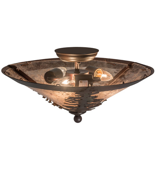 Meyda Tiffany Spruce Tree 166804 Ceiling Light - Rust,Wrought Iron
