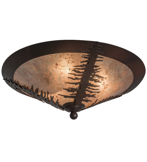 Meyda Tiffany Spruce Tree 166804 Ceiling Light - Rust,Wrought Iron