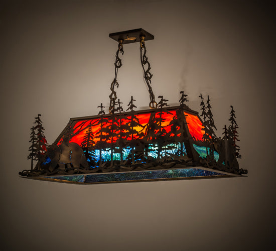 Meyda Tiffany Bear Through The Trees 167084 Pendant Light - Antique Copper, Burnished